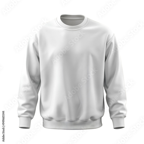 White sweatshirt template Isolated white background