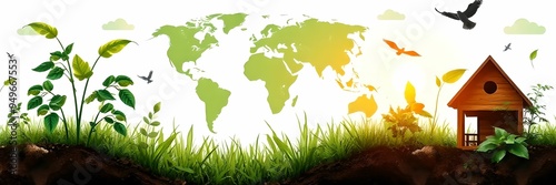 Earth and nature, Earth Day banner design