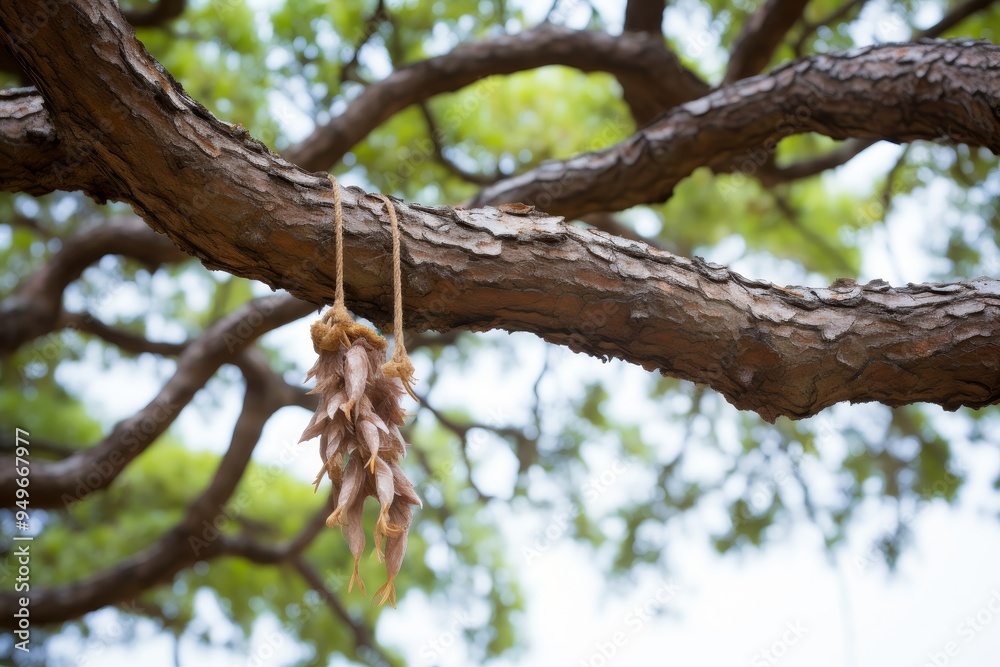Dried Leaves Hanging From Tree Branch - Nature Photography Dried Leaves Hanging From Tree Branch - Nature Photography