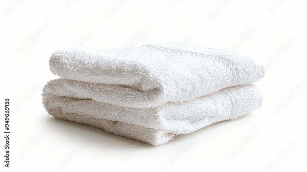 Beach Towel Isolated. White Cotton Towel with Soft Texture on White Background Beach Towel Isolated. White Cotton Towel with Soft Texture on White Background