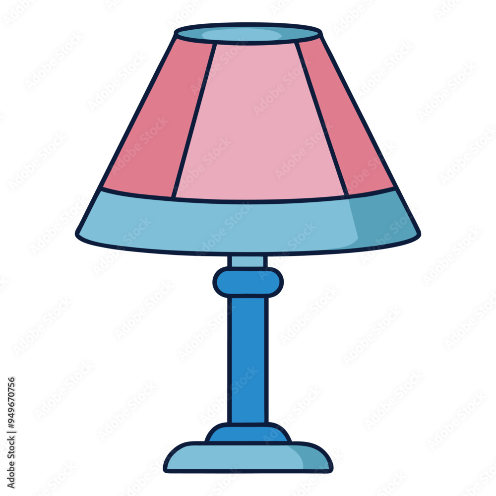 Obraz premium Cute Table Light Vector Illustration on White Background