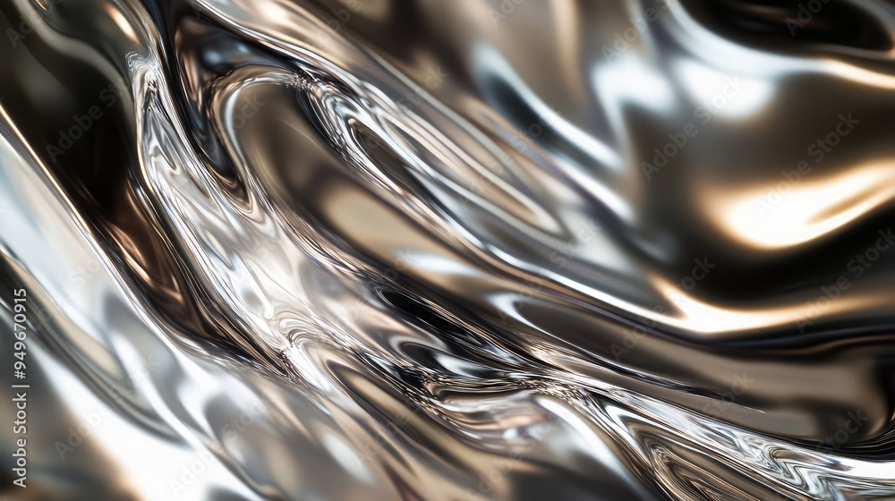 Abstract close-up of light playing on a metallic surface, creating fleeting and shimmering reflections that shift with movement. Abstract close-up of light playing on a metallic surface, creating fleeting and shimmering reflections that shift with movement.