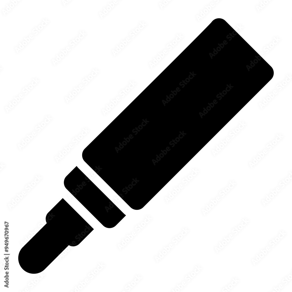 caustic pencil, nitrate, stick, medical, equipment solid or glyph icon