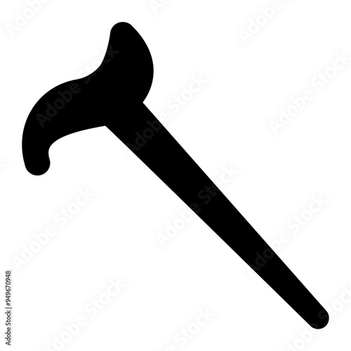 cane, walking stick, medical, equipment, old man solid or glyph icon