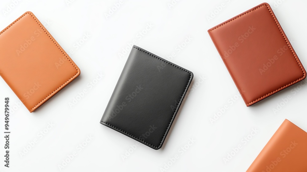 Wallet mockup template with various views, focus on versatile presentation and comprehensive design Wallet mockup template with various views, focus on versatile presentation and comprehensive design