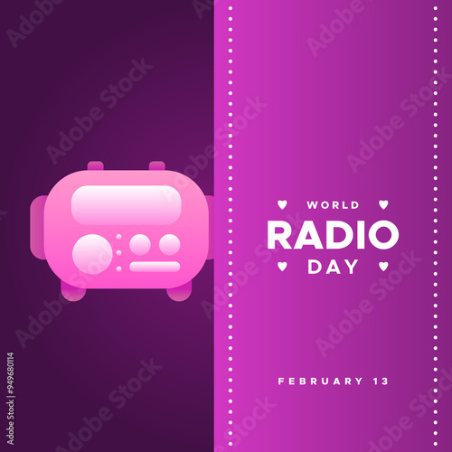 World Radio Day Background Design