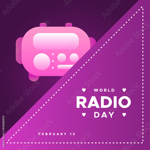 World Radio Day Background Design