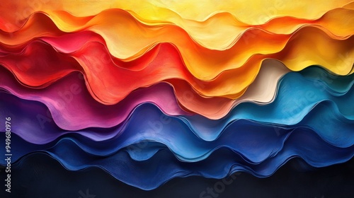 Abstract Colorful Waves