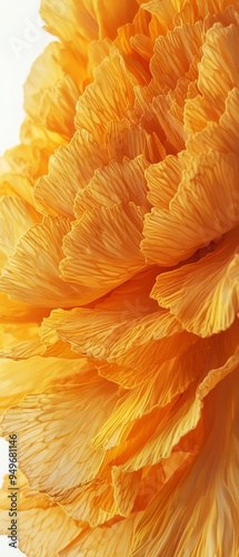 Close up of a soft, orange flower petal photo