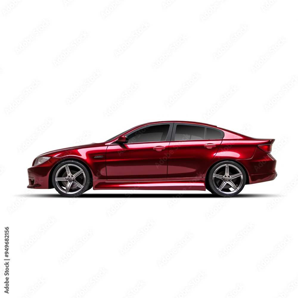 Concept car sports premium coupe. Plug-in hybrid. Technologies of eco-friendly transport. Red car on white background. Concept car sports premium coupe. Plug-in hybrid. Technologies of eco-friendly transport. Red car on white background.