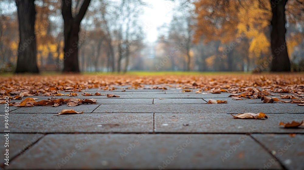 Fototapeta premium An empty floor in a city park : Generative AI