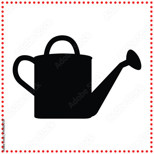 Garden Watering Can Vector Icon   Ideal for Horticulture and Plant Care Projects