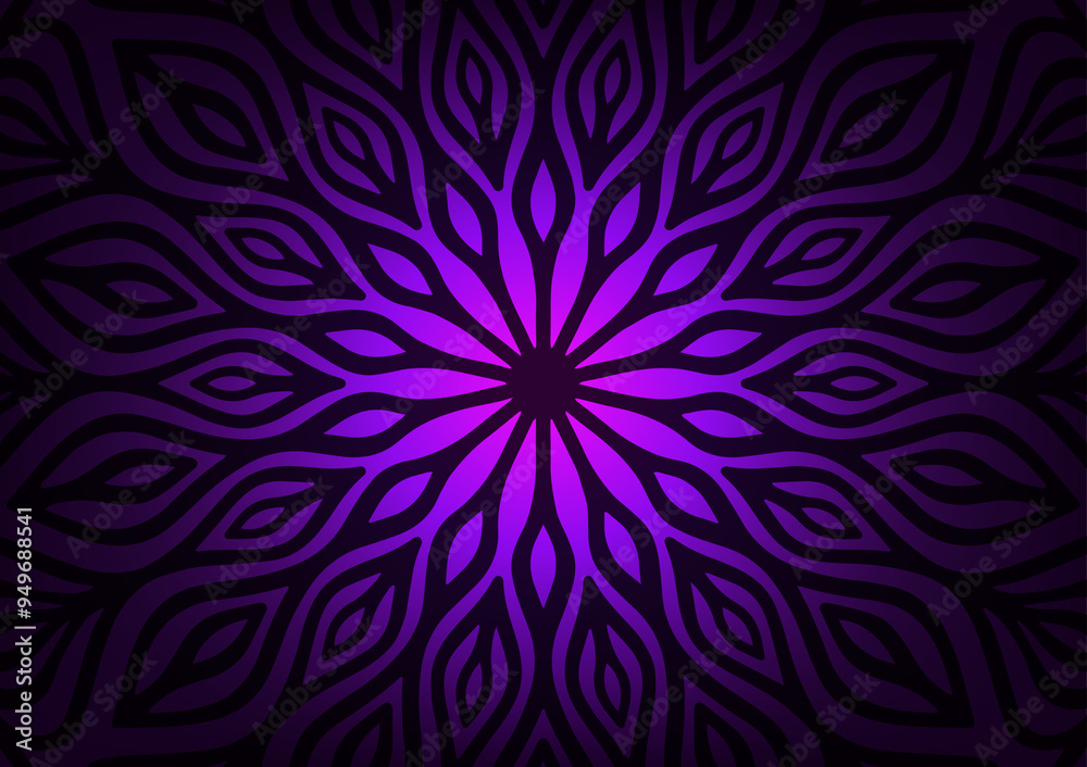 Purple mandala dark line geometry background Purple mandala dark line geometry background
