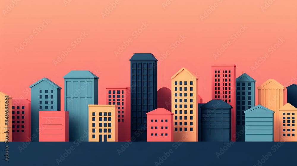 Fototapeta premium Cityscape Minimalism.