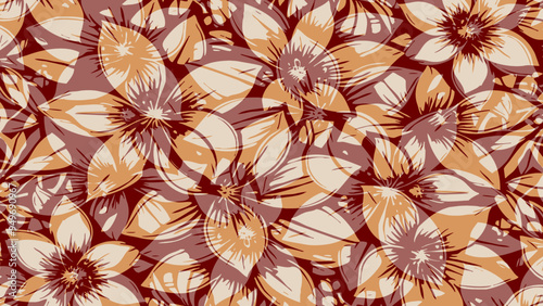 Botanical background. Abstract plant shapes. Minimalist illustration for printing on wall decorations.
