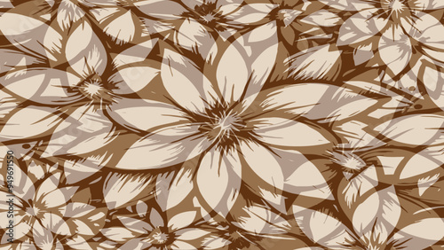 Botanical background. Abstract plant shapes. Minimalist illustration for printing on wall decorations.