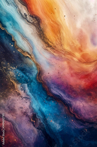 Wallpaper Mural abstract watercolor background Torontodigital.ca