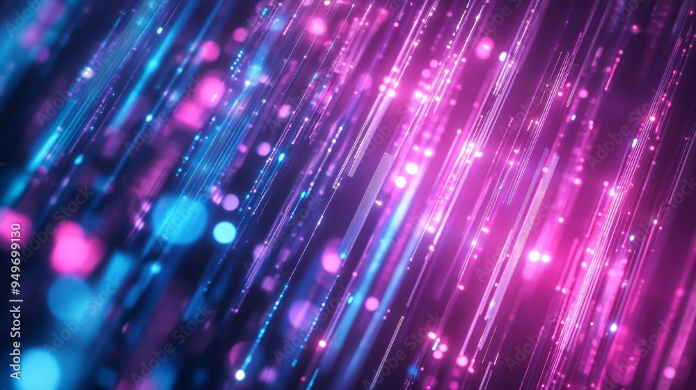 abstract background with pink blue glowing neon lines and bokeh lights. Data transfer concept. Digital wallpaper abstract background with pink blue glowing neon lines and bokeh lights. Data transfer concept. Digital wallpaper