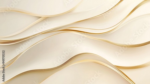 Abstract Waves of Paper, Delicate and Flowing