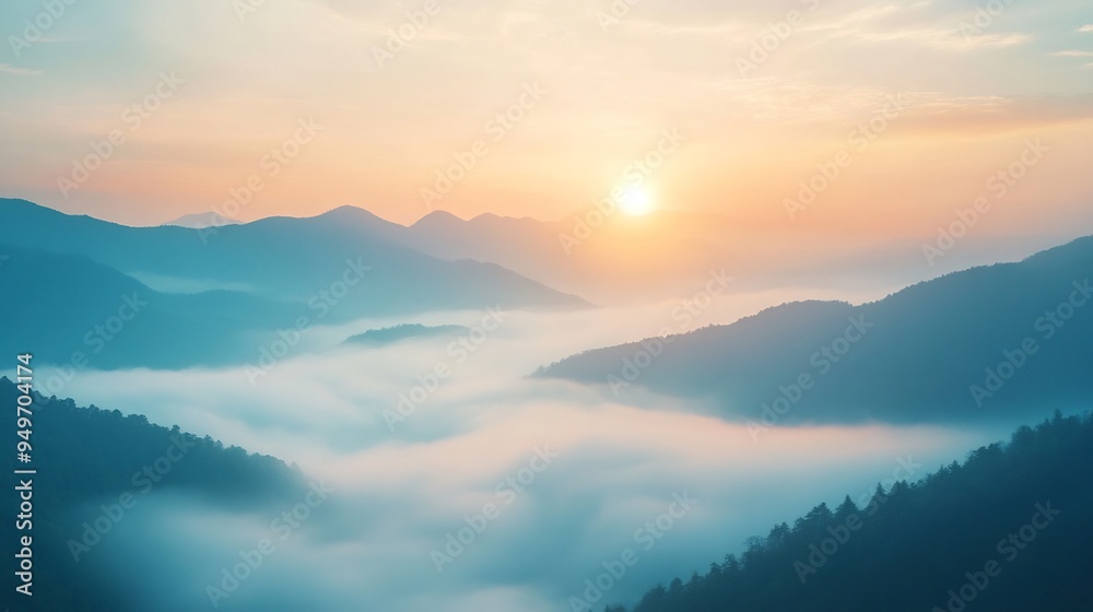 Misty Mountain Sunrise Misty Mountain Sunrise