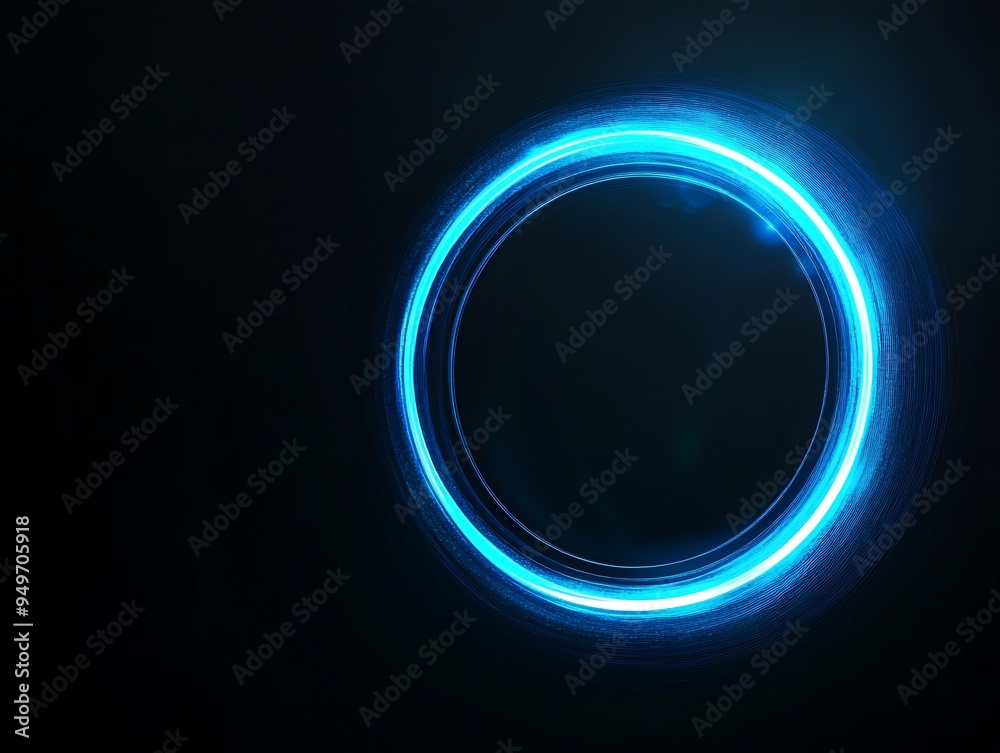 Radiant glowing blue ring against a deep black canvas, featuring vibrant light effects for an eye-catching and modern banner. Radiant glowing blue ring against a deep black canvas, featuring vibrant light effects for an eye-catching and modern banner.