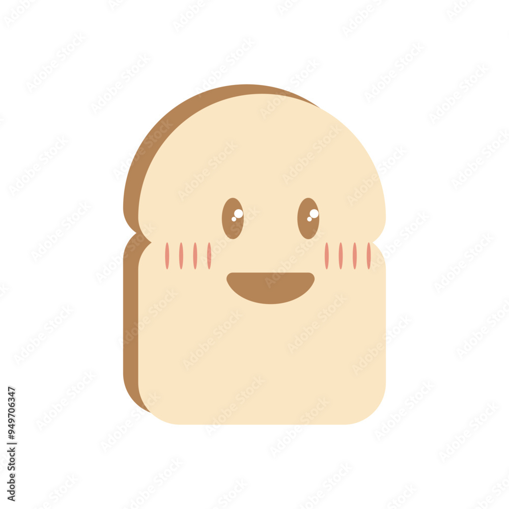 Fototapeta premium Cute Bread Illustration