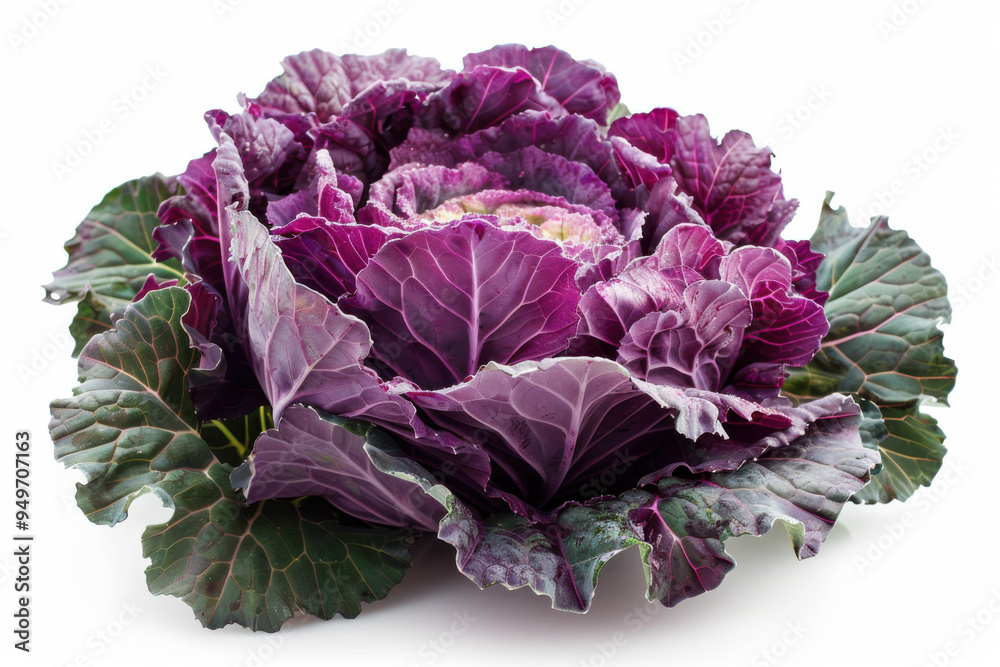Obraz premium fresh cabbage isolated on white background