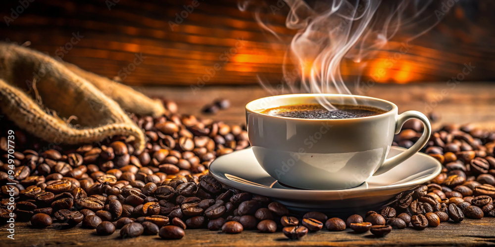Coffee Art Prompt - Show a Steaming Cup of Coffee Coffee Art Prompt - Show a Steaming Cup of Coffee