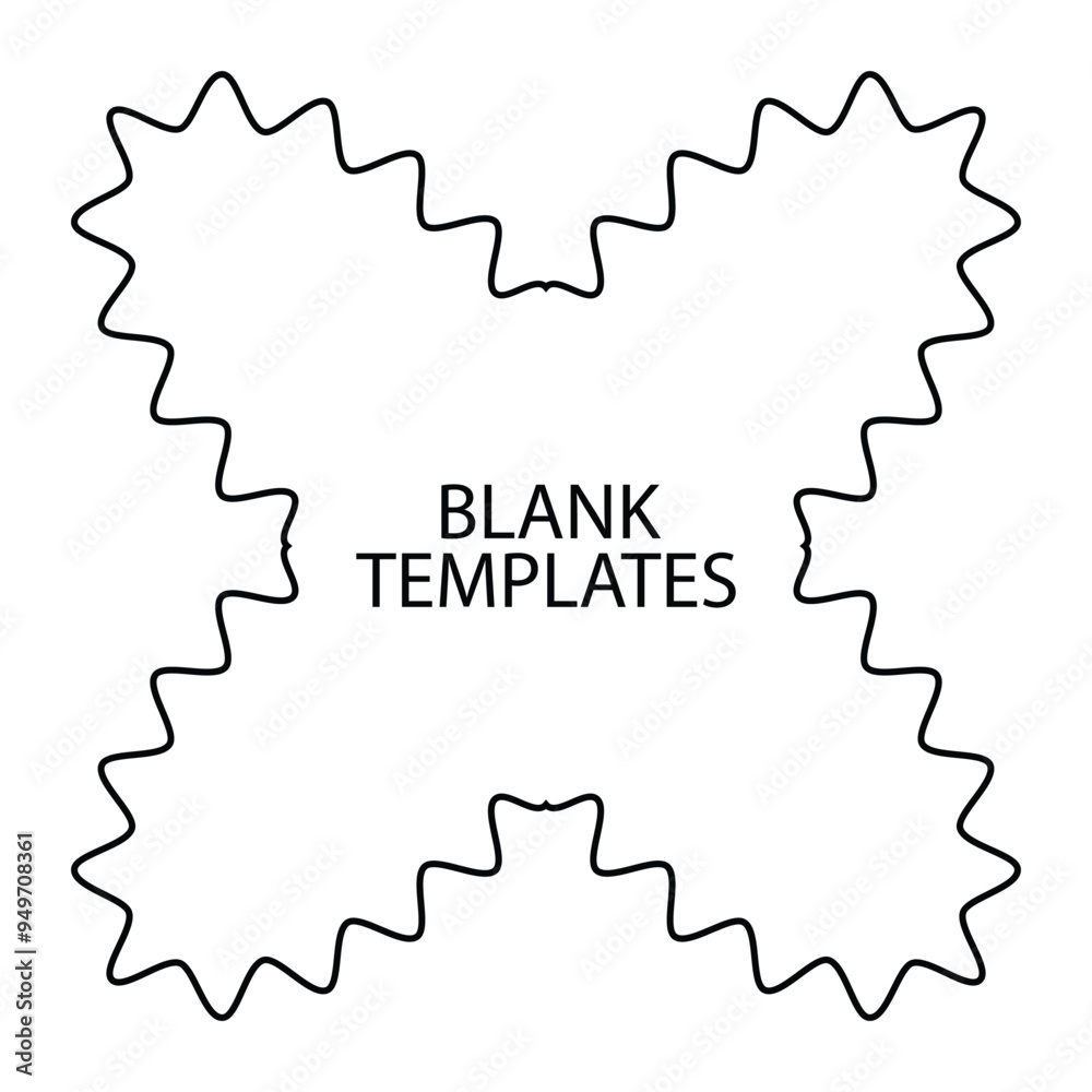Black line frame background. hand line abstract frame picture templates isolated on white background Black line frame background. hand line abstract frame picture templates isolated on white background