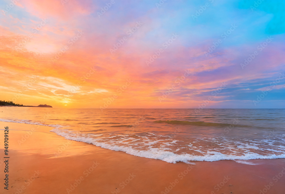 Obraz premium Dawn Beauty: Sunrise Over Serene Waters