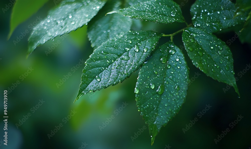In the early morning forest, the drizzle is continuous, Generative AI In the early morning forest, the drizzle is continuous, Generative AI