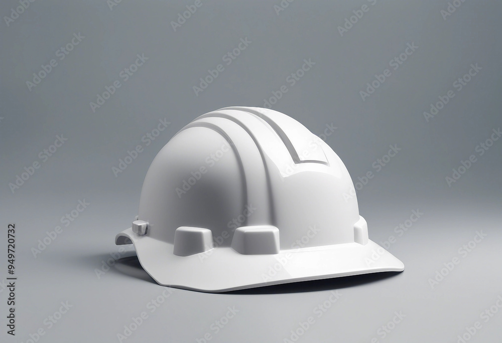 Set of white hard hat safety helmet Set of white hard hat safety helmet