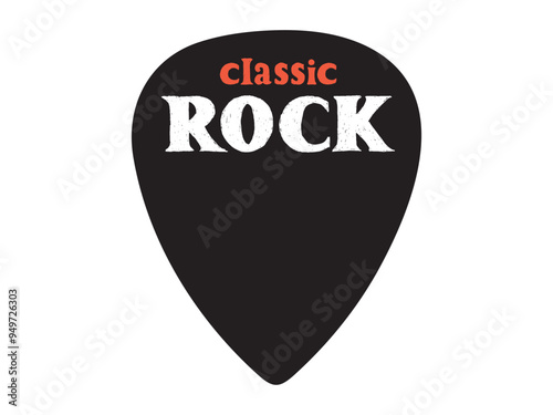 Obraz na płótnie Classic Rock lettering. Guitar signature pick design w salonie