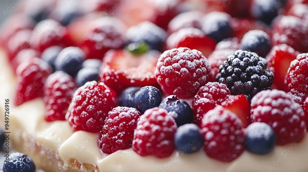 cake pie dessert with fresh berries : Generative AI cake pie dessert with fresh berries : Generative AI