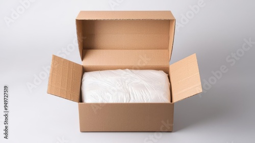 Corrugated box with temperature-controlled insulation for perishables, Temperature-sensitive packaging, Insulated packaging solutions photo