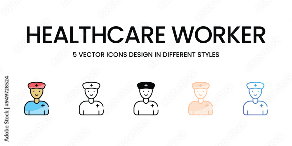 Healthcare Worker icons set vector stock illustration Healthcare Worker icons set vector stock illustration