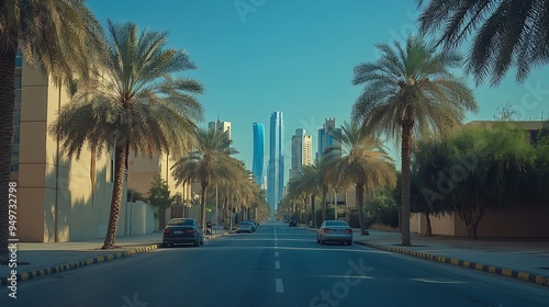 Exploring the Historic and Modern Contrasts of Riyadh A Journey Through Saudi Arabias Capital : Generative AI photo