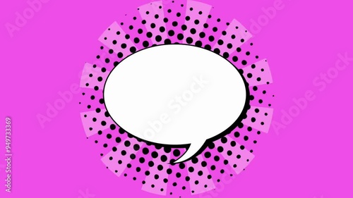 4K Video Animation Illustration Art Motion Graphic Background Wallpaper Animated of Pop Art Comic Cartoon