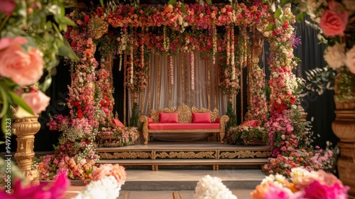 Floral Wedding Mandap Decor