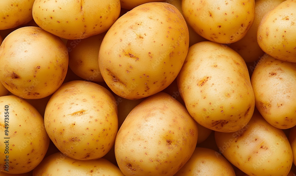 many several fresh potatoes with speckled skin, Generative AI many several fresh potatoes with speckled skin, Generative AI