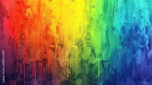 Abstract Rainbow Paint Drips