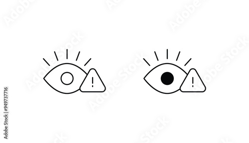 Eye Infection icon design with white background stock illustration