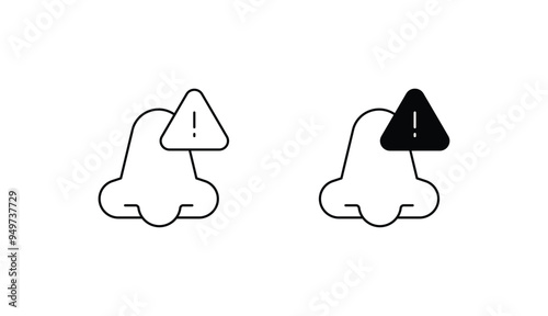 Nose Infection icon design with white background stock illustration