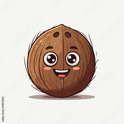 Best coconut Cartoon Color, vector, illustration,
