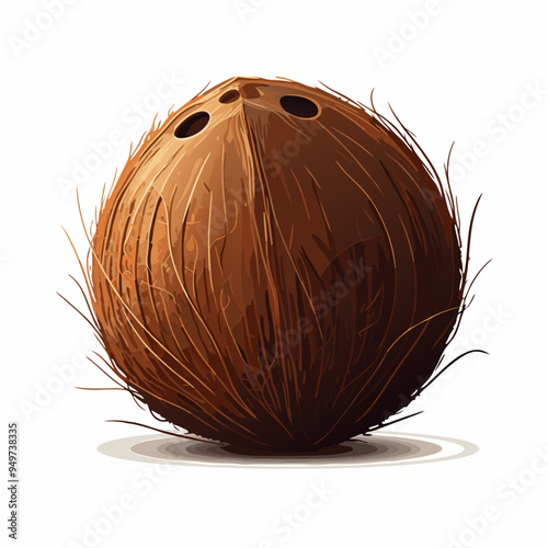 Best coconut Cartoon Color, vector, illustration,
