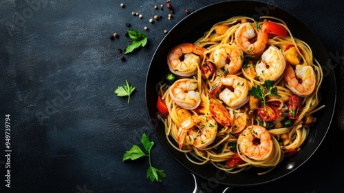 Shrimp Scampi with Spaghetti and Fresh Herbs