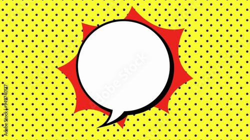 4K Video Animation Illustration Art Motion Graphic Background Wallpaper Animated of Pop Art Comic Cartoon