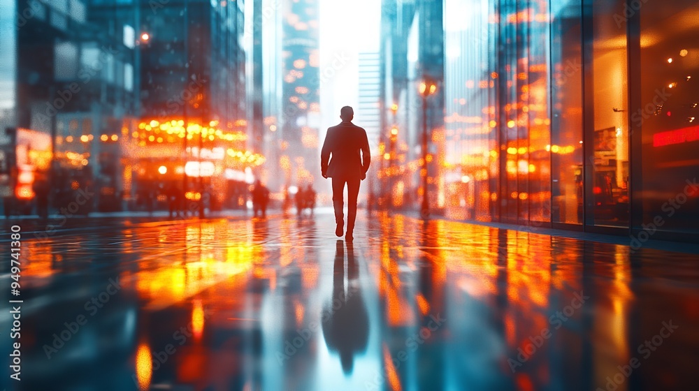 Couple walking hand in hand on a rainy city street. Couple walking hand in hand on a rainy city street.