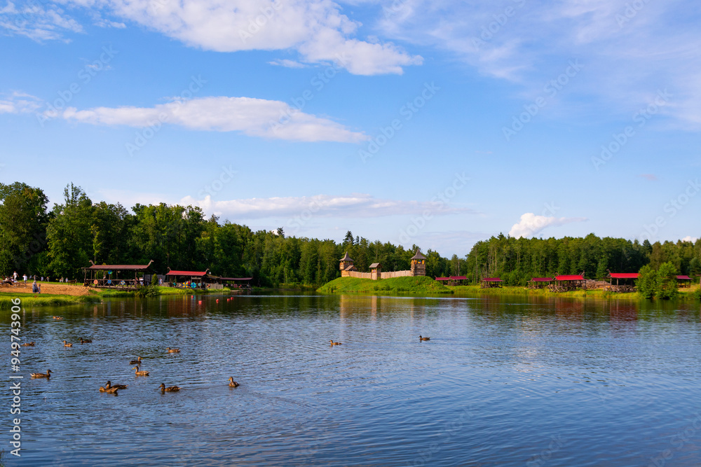 MINSK, BELARUS- : Park Museum of Interactive History Sula, Recreation Center. Park-museum of interactive history of Sula in Belarus near Minsk MINSK, BELARUS- : Park Museum of Interactive History Sula, Recreation Center. Park-museum of interactive history of Sula in Belarus near Minsk