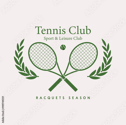 Tennis Club Logo Design, sport emblem